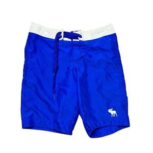 Abercrombie Fitch Shorts Blue Beach Board Swim Volley Moose Drawstring Men’s S
